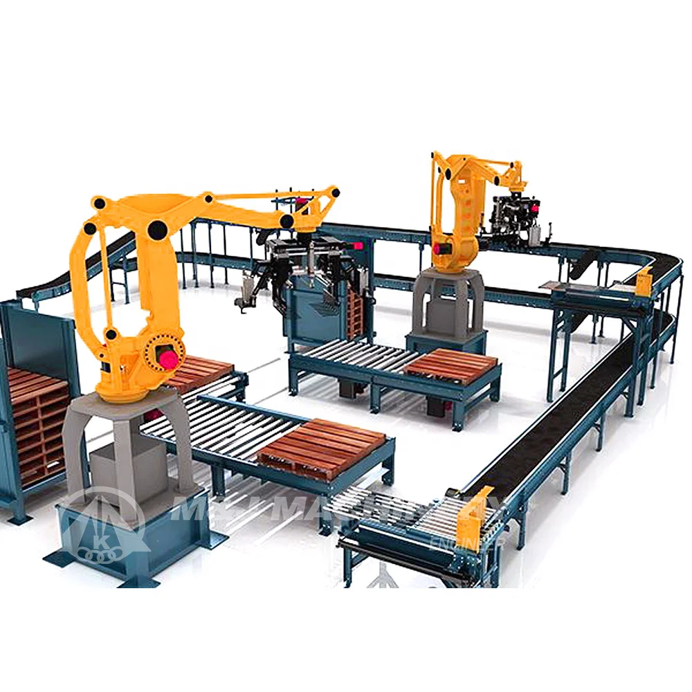 Robot Arm Carton boxes Palletizer,carton cases robot palletizer machine ...