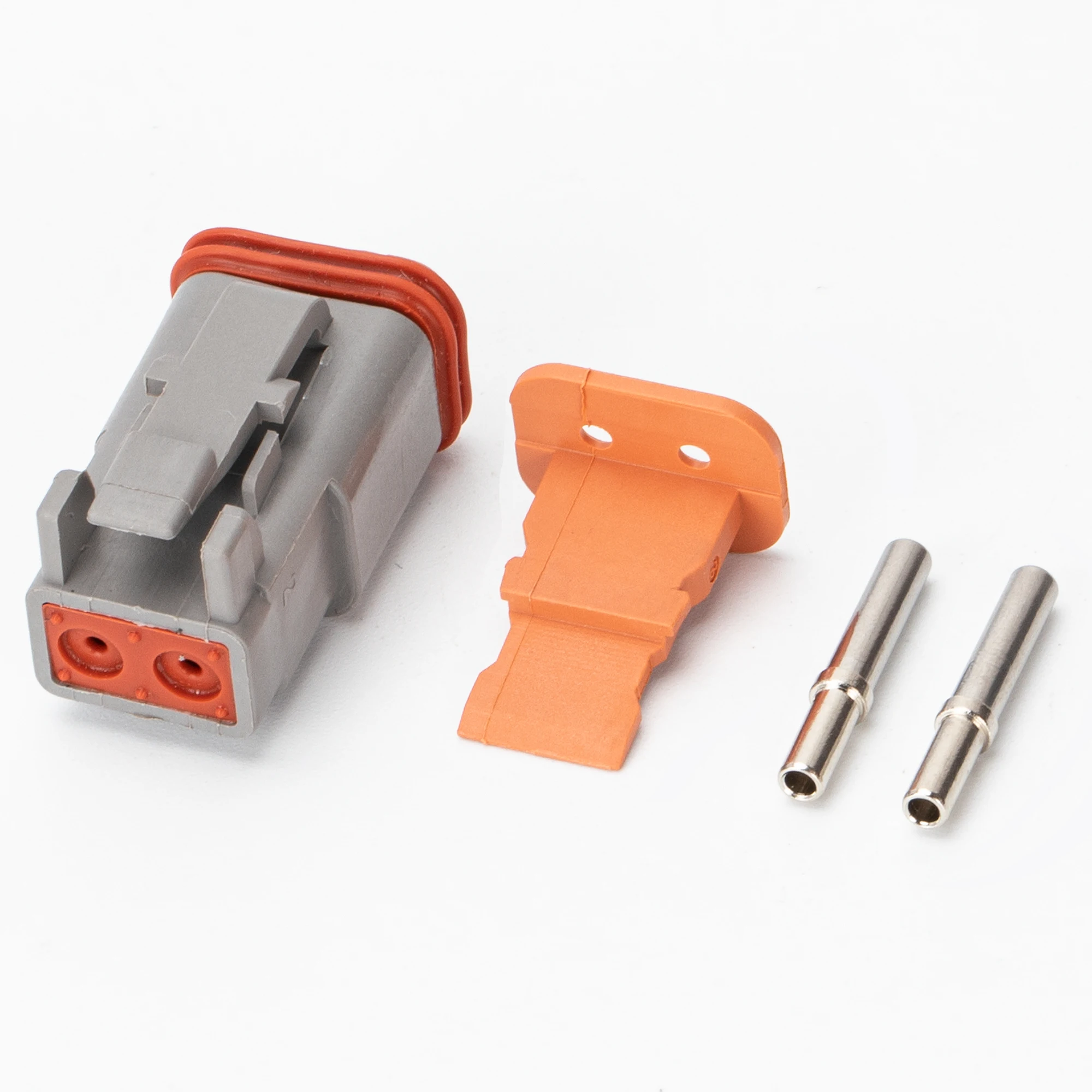 Deutsch 2 Pin Gray Color Connector DT04-2P+DT06-2S Waterproof Electrical Wire Connector Deutsch Set With Solid Contacts 14-20AWG