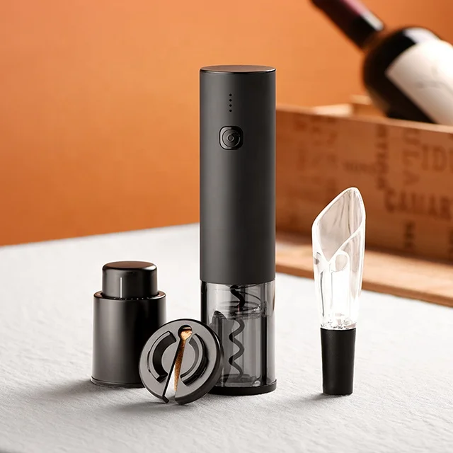 Customizable One-Touch Rechargeable Electric Wine Bottle Opener Gift Set for Mom Dad Friends Men Women
