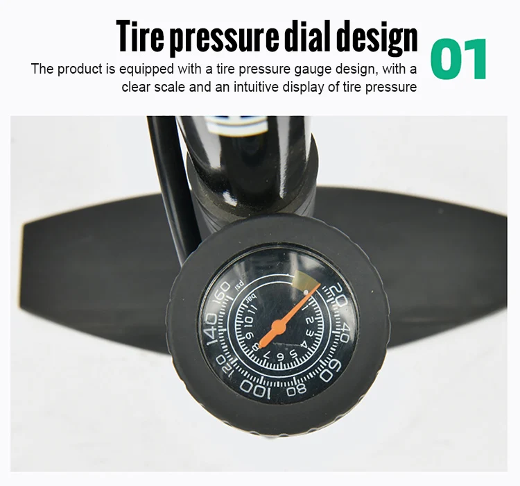 160 Psi Bicycle Floor Pump Mtb Presta Schrader Track Bike Pump Portable