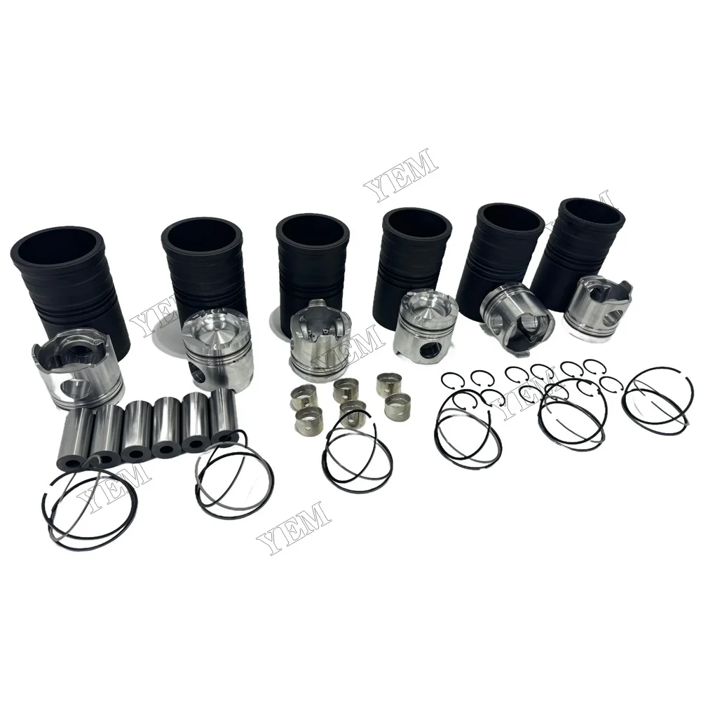 Cylinder Liner Kit Fit for Mitsubishi S6A3 Engine 4