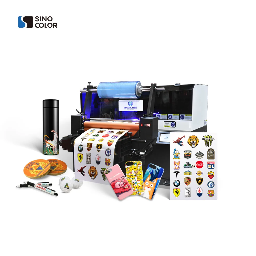 High-Speed 360 Rotary Cylinder Printing Machine A3 A2 UF 300 Series Graphic Design Imprimante UV Aluminium Printer with CMYK Ink