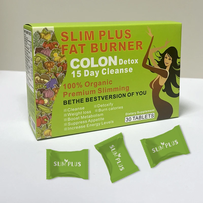 15 Days Easy Detox Weight Loss with Slim Plus Fat Burn Tablets for