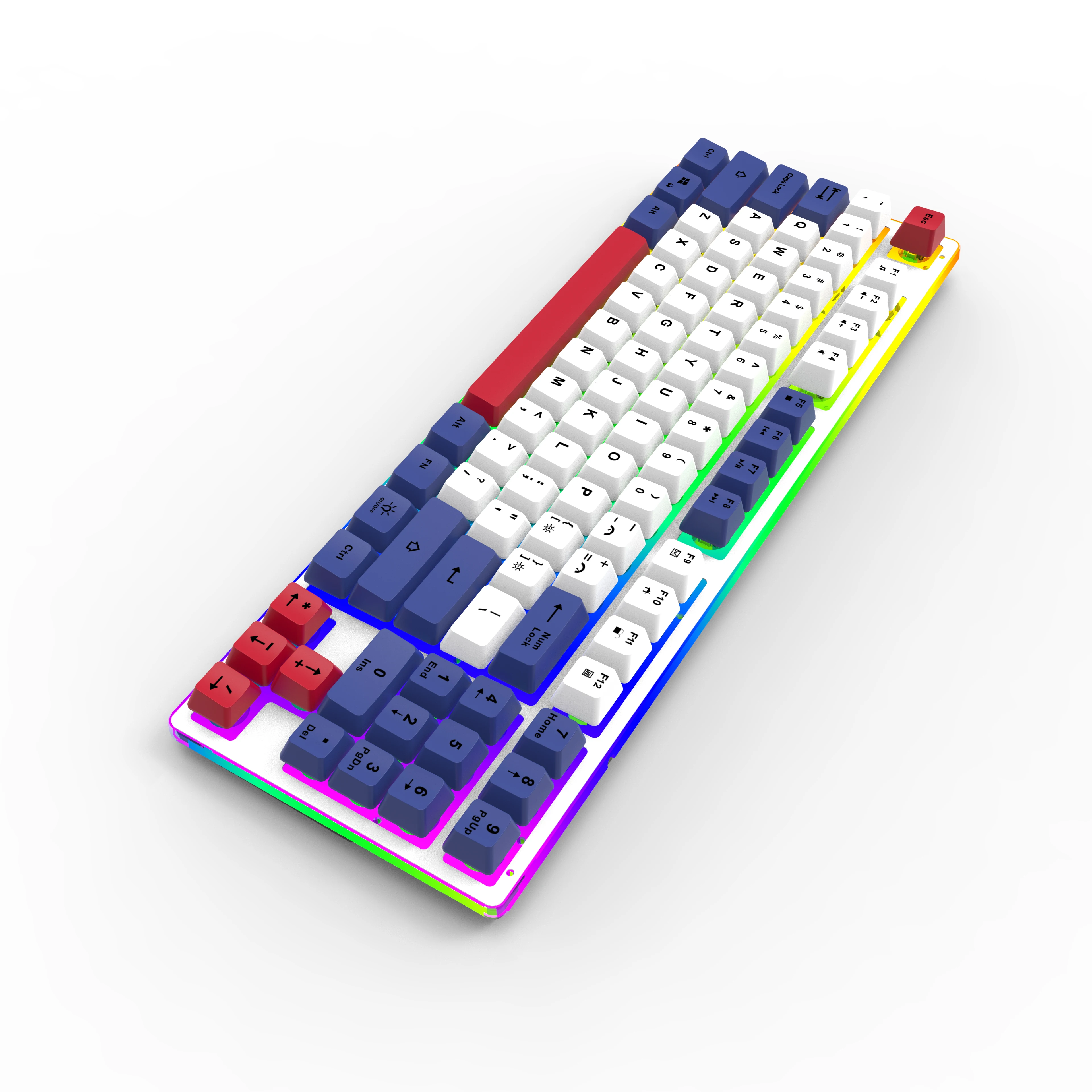 Teclado Mecânico Gamer OKW 216 USB com Iluminação LED e 89 Teclas