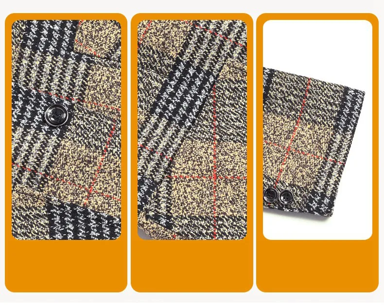 Men's Plaid Suit Coat Jacket For Autumn - Stylish Casual Look_voghion.com