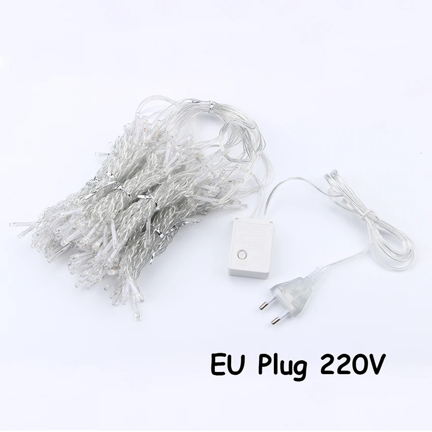 6M X 3M 600 LED Home Outdoor Holiday Christmas Decorative Wedding Xmas String Fairy Curtain Garlands Strip Party Lights