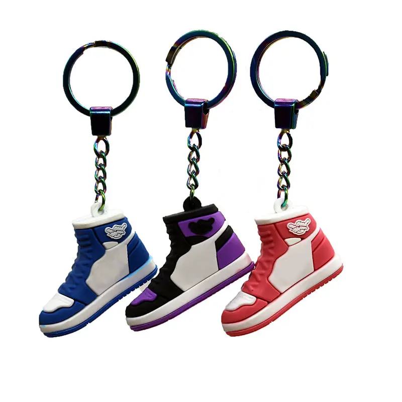 Hot Selling Creative Customized Key Chain Shoe 3d Air Jordans Keychain