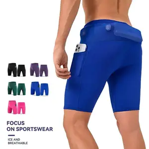 New Arrival Men's Fitness Sports Nylon Spandex Shorts with Pocket Summer Men's Sweat-wicking Quick Dry Casual Running Shorts