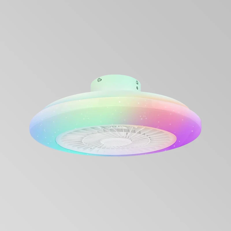 Grootwinkel BLDC Plafondventilator Lamp Ventilador DE Techo LED Dimbaar 3 ABS-bladen Moderne plafondventilator met licht en afstandsbediening