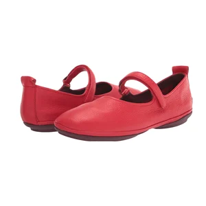 Mary Jane Flats Shoes for Girls Dance Flat Genuine Cow Leather Shoes for Women