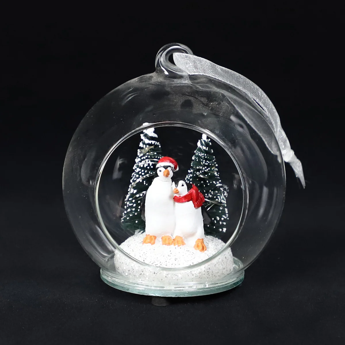 Hot Selling Xmas Decoration Christmas Glass Open Ball  Holiday Gift