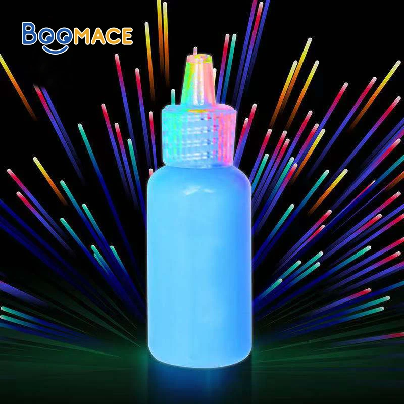 6 Colors Acrylic Paint Glow in the Dark Gold Glowing Paint Luminous Pigment Fluorescent Powder Painting