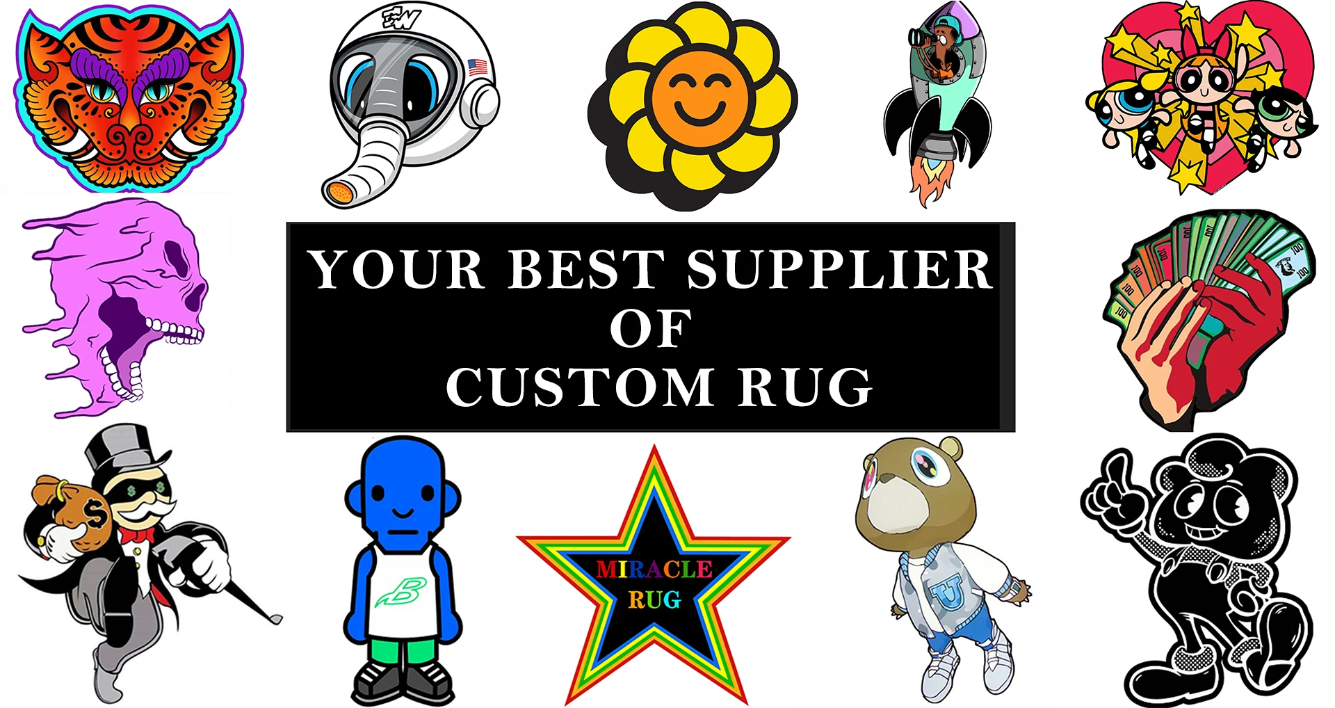 Anime Design Character 3d Cute Logo Handmade Modern Designer Custom Rug ...