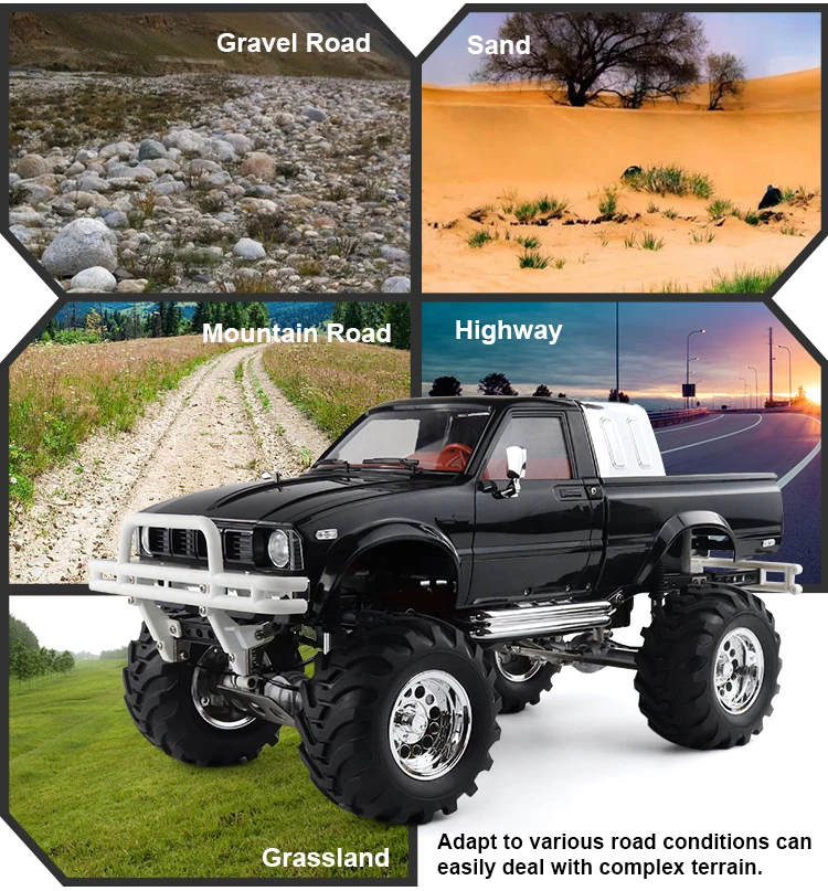 Hgp407a Kitblack1 110 2.4g 4wd Rock Climbing Car Diecast Model Car