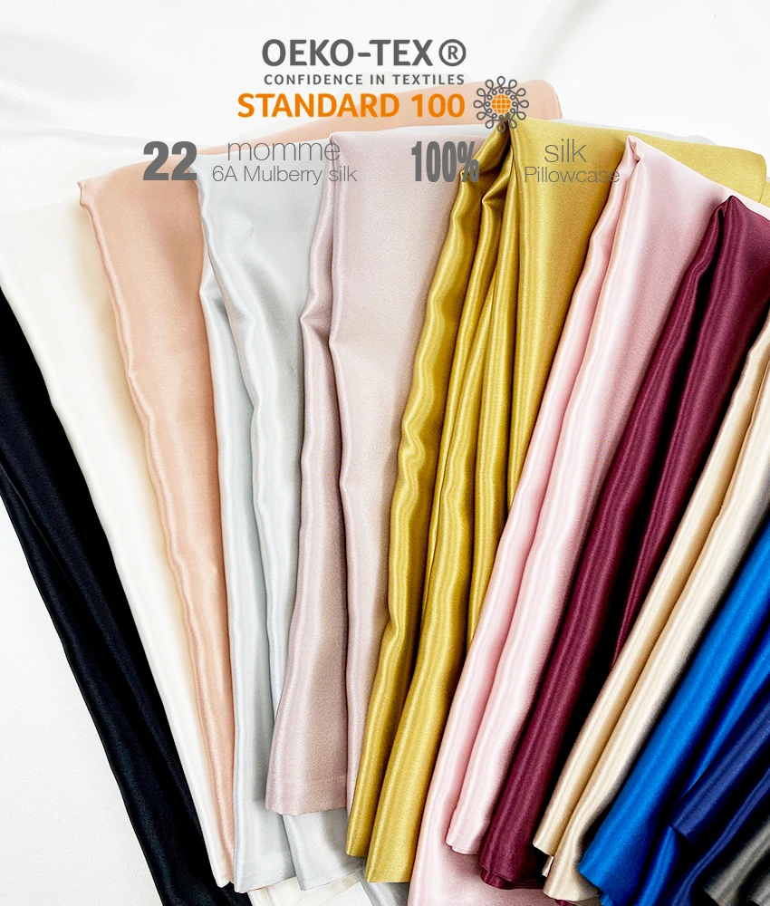 Wholesale 6a Mulberry Silk Luxury Pillowcase 22mm/19mm/16mm Organic