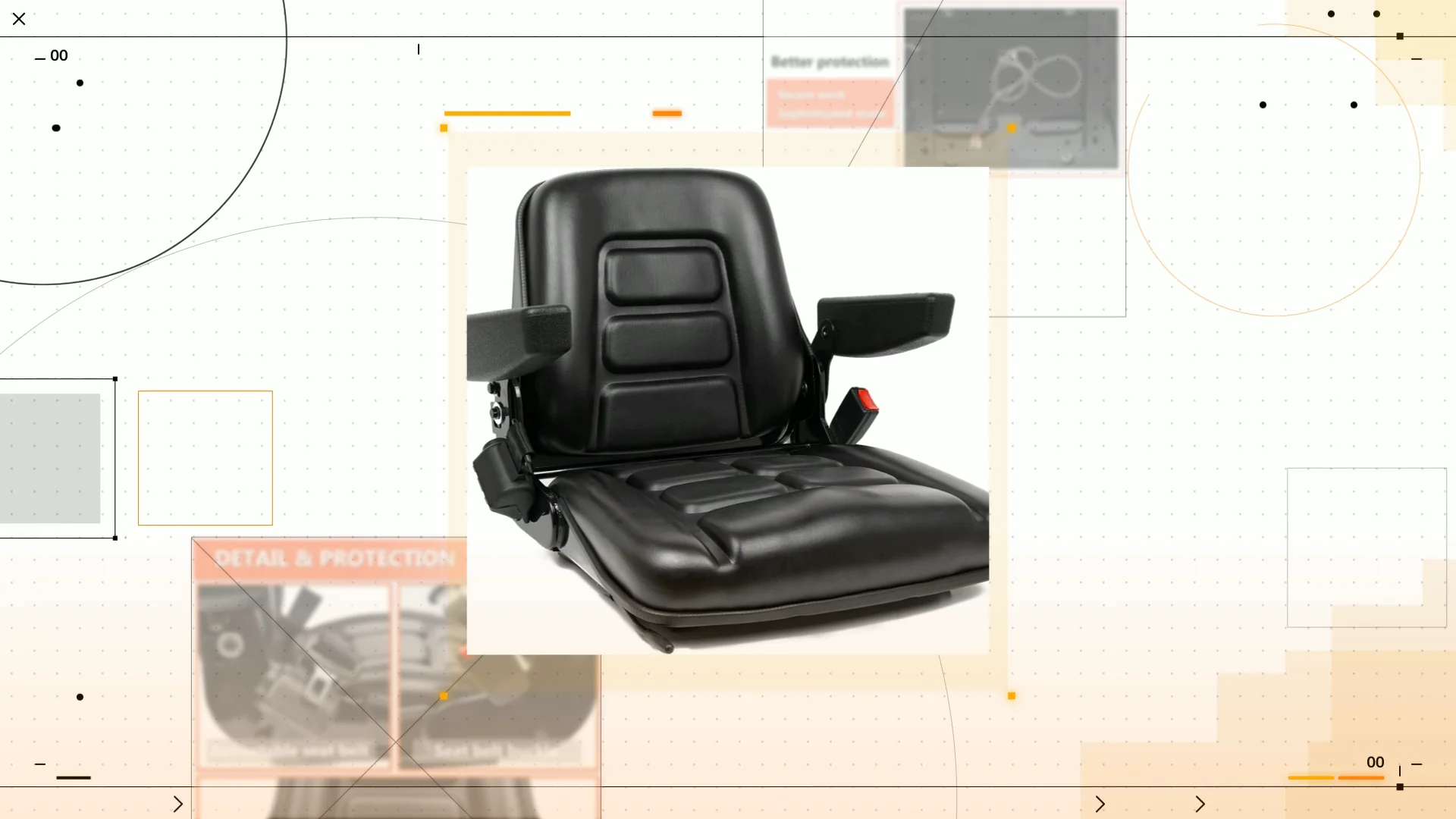 Grammer Heli Clark Forklift Driver Seat With Armrest For Heli,Clark