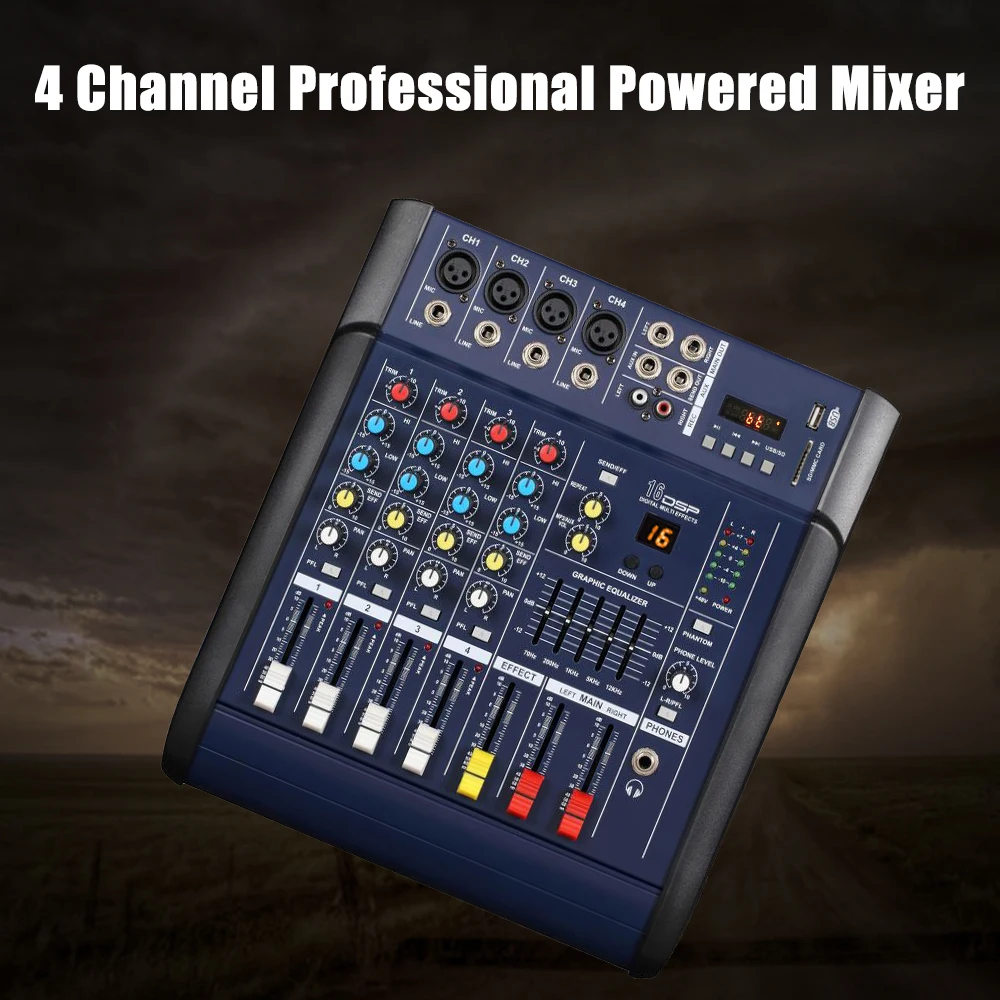 TOP PRO MS-402USB 4 CHANNEL DJ POWER MIXER PROFESSIONAL