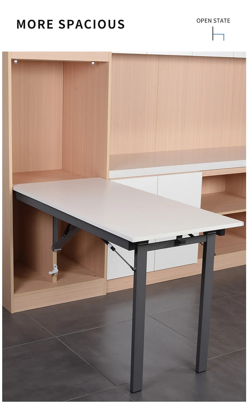 Modern Foldable Wall Mounted White Dining Table - Space Saving Solution ...