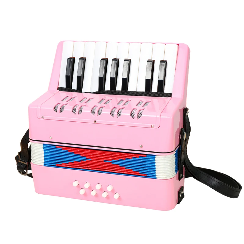 8 Bass 17 Key Piano Accordion Black with Newest Design Chromatic and Diatonic Buttons on Sale