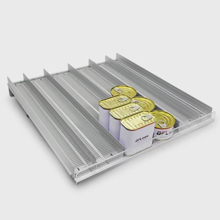 Divider Auto-Front Gravity Roller Shelf Acrylic Shelf Dividers Plastic Shelf Pusher Refrigeration Equipment