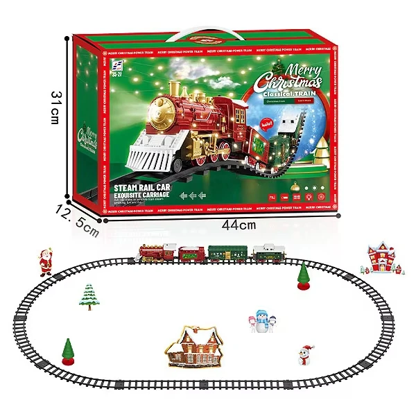 Jinming Smart Electric Smoking Track Train Rail Train Toys with Light and Music Simulate Classic Plastic Toy