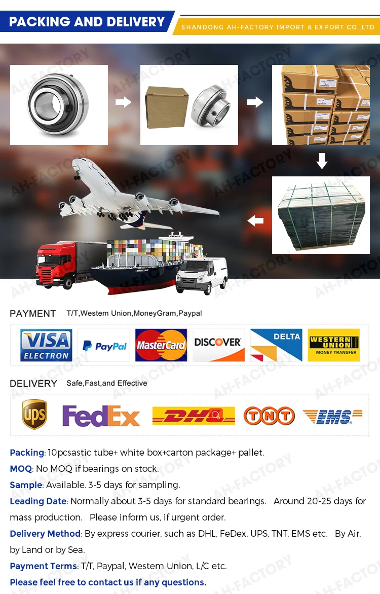 Uc211 High Quality Rodamientos UC203 UC204 UC205 UC206 UC207 UC208 UC209 ...