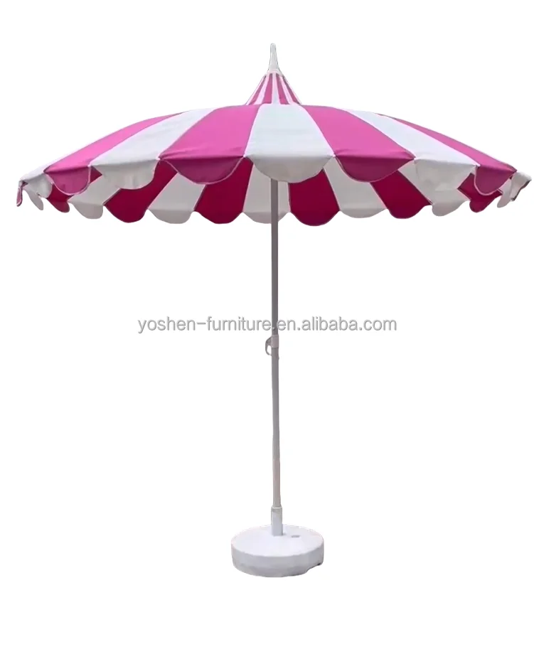 8.5 ft durable stainless steel pole white umbrella pagoda light weight pagoda outdoor umbrellas parasol-3099