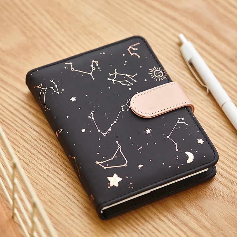 2024 Constellation Plan Book PU English Edition Schedule Book Efficiency Manual Handbook Notebook Starry sky journal