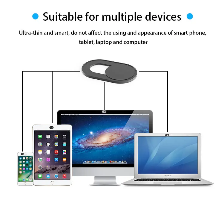 
 3pcs/pack Super Slim Metal web cam Cover Privacy Cover Webcam Cover  