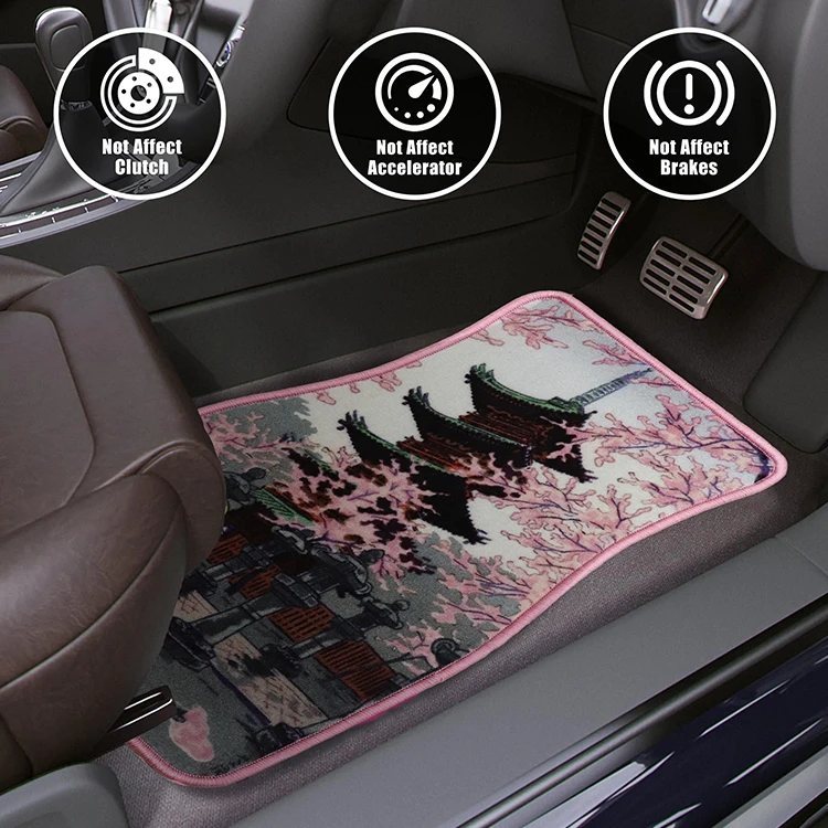 Customize Logo Anti-slip Universal Branded Rubber Floor Car for Mats factory