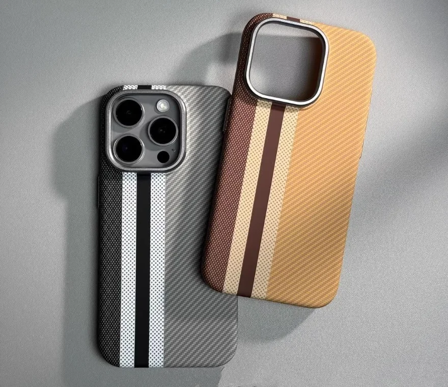 iPhone15ProMax新款现货到货手机壳磁性硬壳碳纤维颗粒防摔保护套