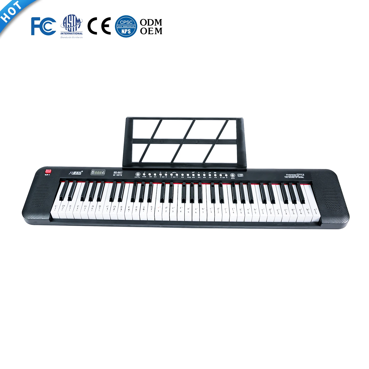 Educational Musical Instrument LED Display Digital Controller Synthesizer Electronic Digital Piano Keyboard For Beginner