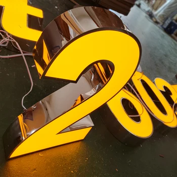 Customized Acrylic luminous light box character Stainless steel identification  3d Acrylic Logo Sign Metal Letter Sign  Letters