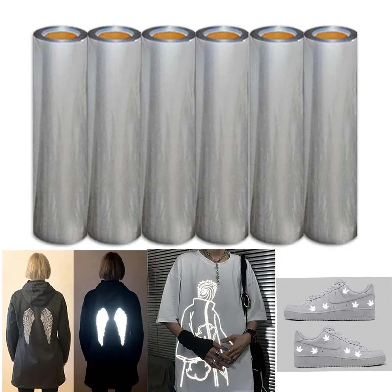 Shunaimei Free Sample Only Reflective Material Textil Htv Vinyl Rolls Reflective Vinyl Htv for Cutting Vinyl