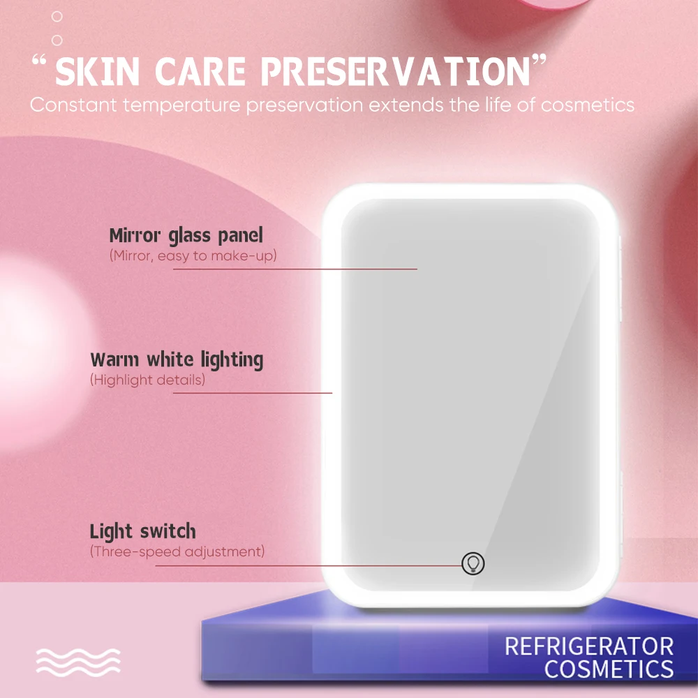 High Quality 2 In 1 Mini Refrigerator Cosmetic Portable Small Skincare