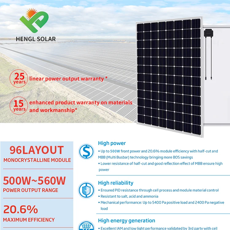 525W 535W 545W 550W PV Solar Panels - High Efficiency Power