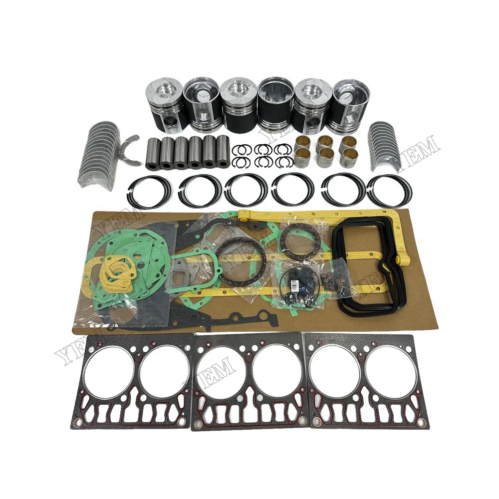 Engine Rebuild Kit With Cylinder Gaskets Piston Rings Bearings Suitable for Doosan / for Develon D1146 Engine Parts 5