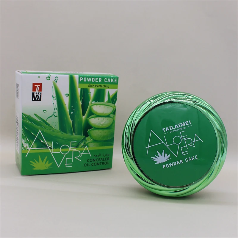 Bestes Make-up 2-Farben-Gesichtspuder Private Label OEM Gepresstes Puder  Aloe Vera Kompaktpuder-Foundation fr Alle Hauttypen