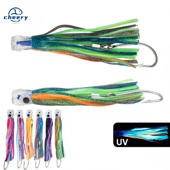 Cheery 10.5 Inches 170g HighQuality Tuna Resin Head Wahoo Fishing Trolling Lure Marlin Lure Soft Bait for Ocean Sea Boat Fishing – Soft Lure – view 2