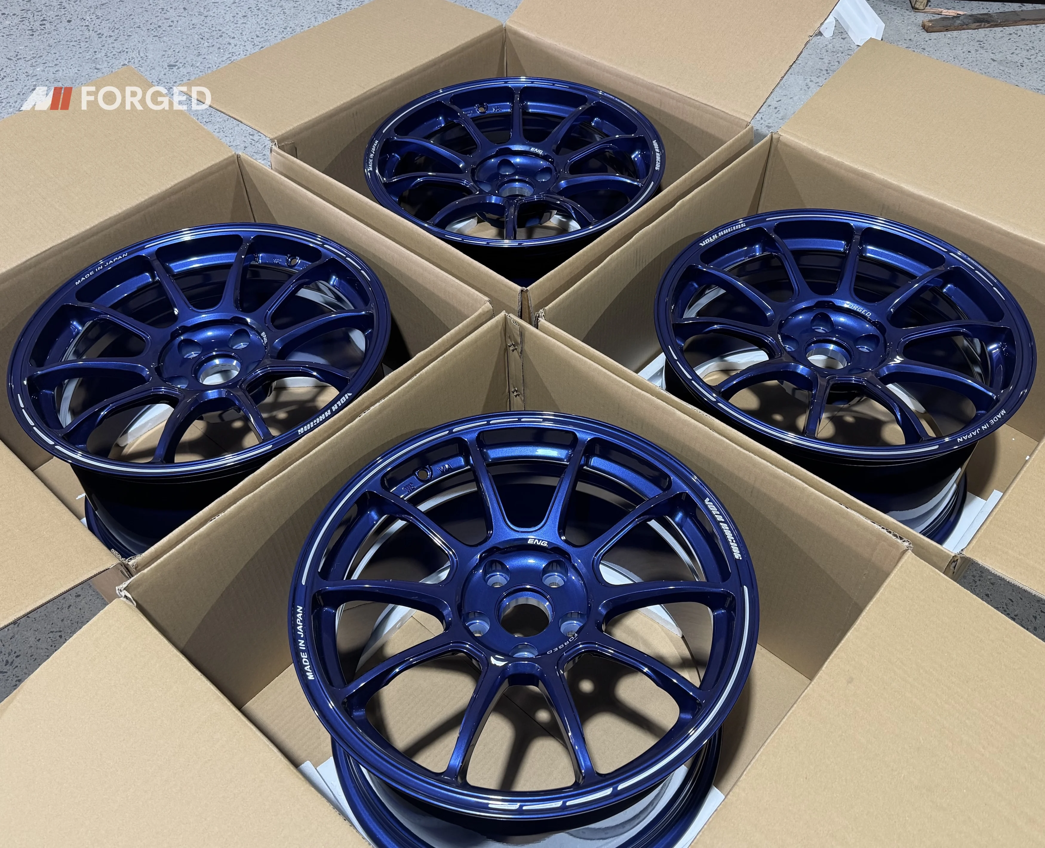 Rodas MN Forged Volk ZE40 TIME ATTACK III Mag Blue para 350Z Civic