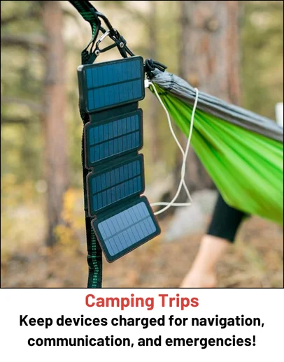 Portable 10000mAh Power Bank with Wall Charger Folding Solar Panel Waterproof 40W Output Power Micro USB Input Interface