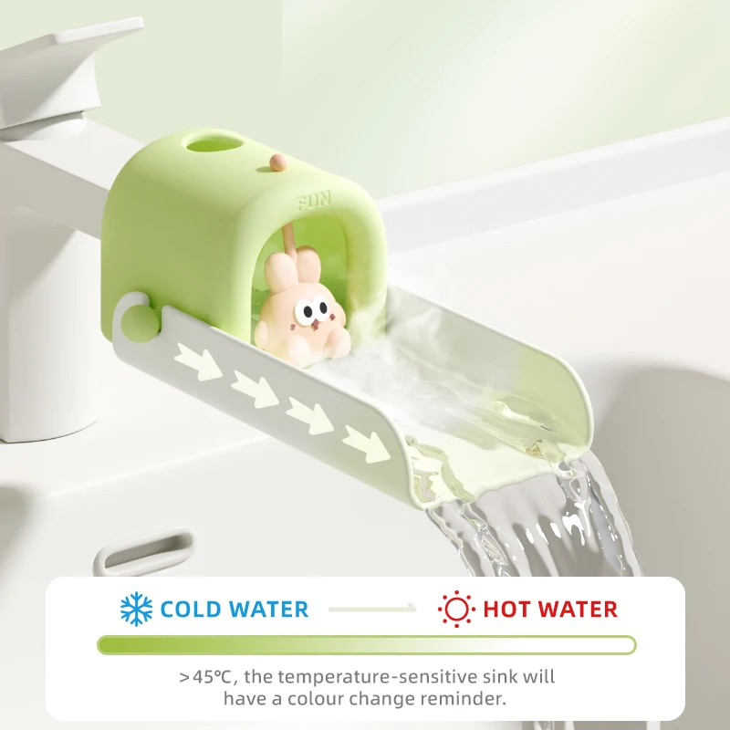 Cartoon Rabbit Children Safe Hand Washing Water Faucet Extender for Kids Toddlers