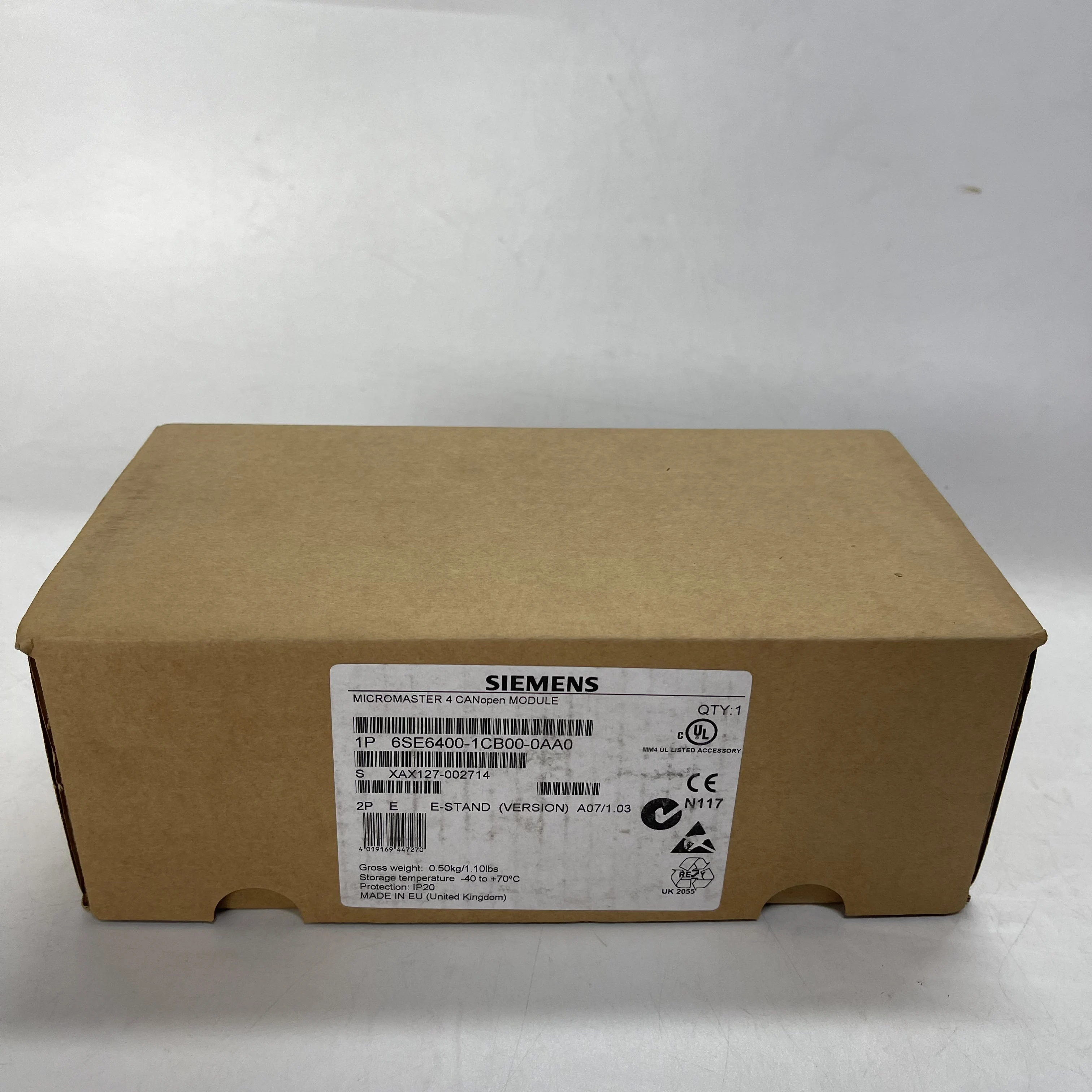 SIEMENS Communication Module Micromaster 4 6SE6400-1CB00-0AA0 SIEMENS Communication Module Micromaster 4 6SE6400-1CB00-0AA0