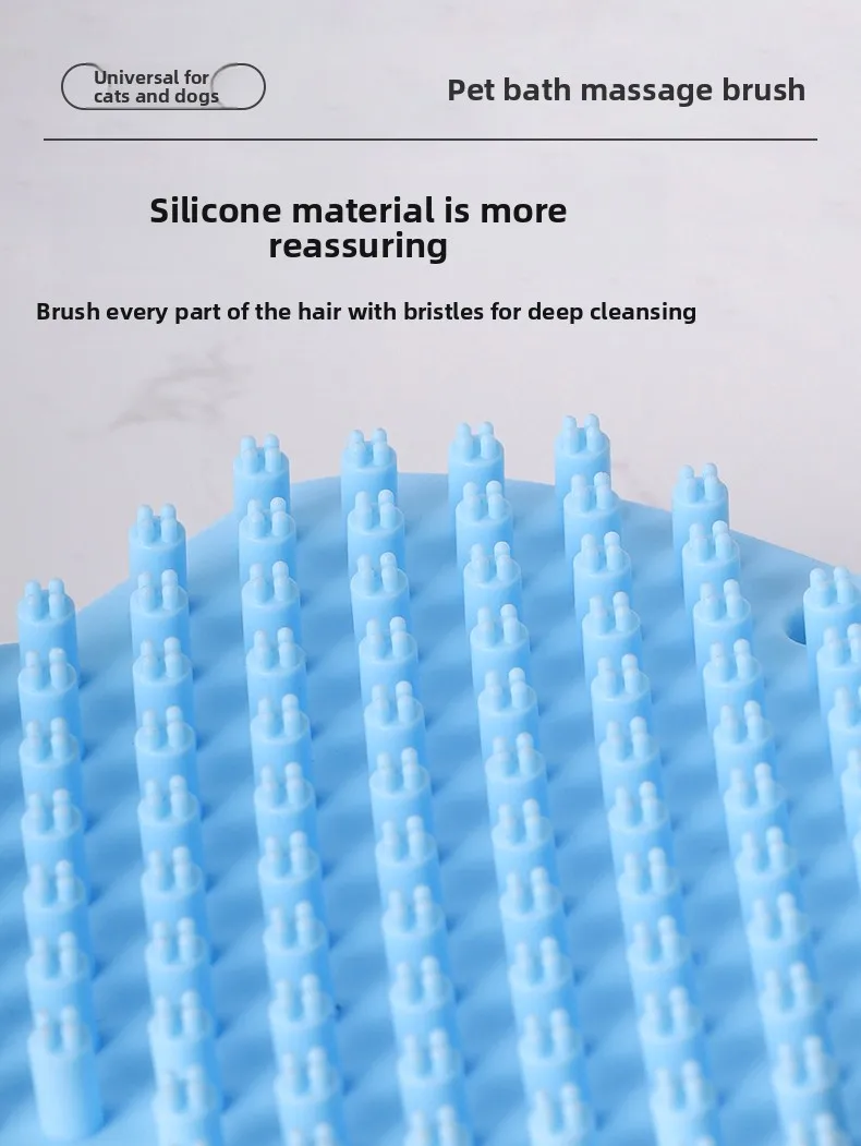 Versatile Pet Cleaning Tool for Bathroom Use Silicone Pet Shower Brush for Cats Bathing and Grooming  manufacture
