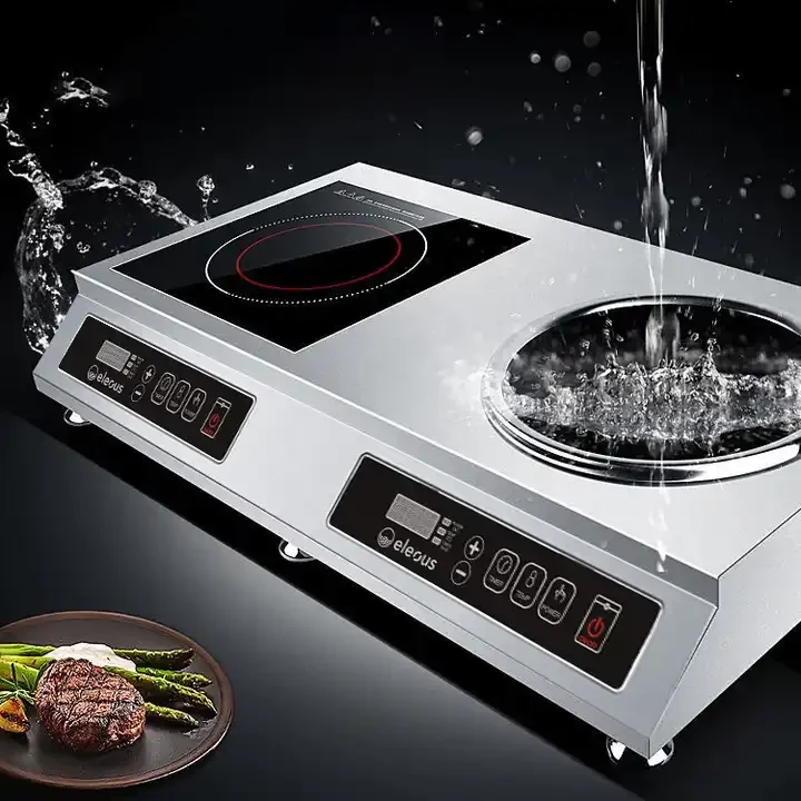 7000W Commercial Induction Cooker Waterproof Hotpot Fry Features