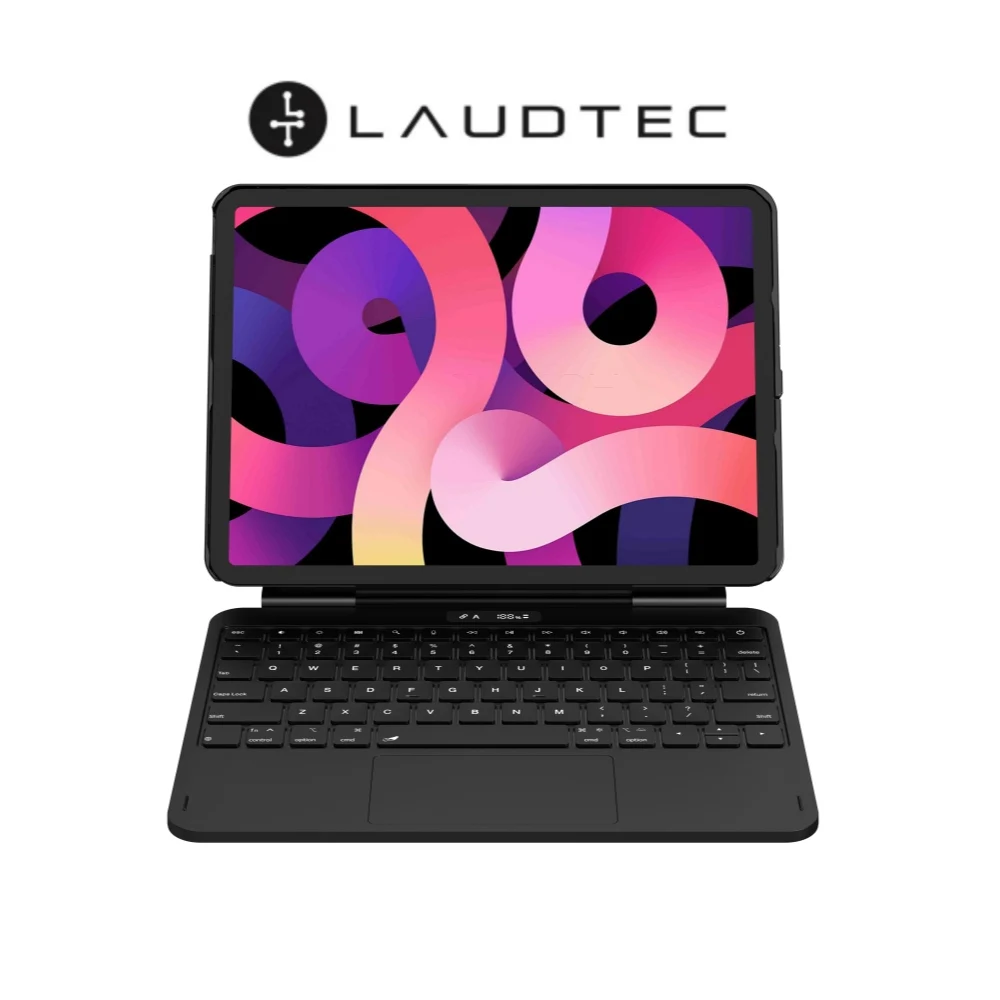 Клавиатурный фолио с тачпадом, из искусственной кожи, совместимый с iPad Air 6-го и 7-го поколения, ультратонкий защитный чехол для работы