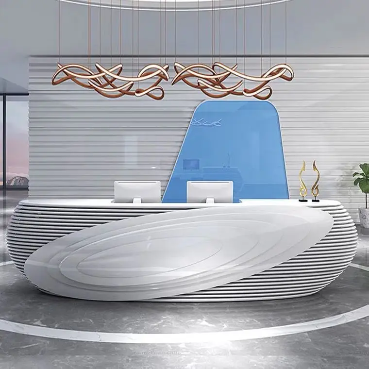 Qtz54 Reception Desk Office Shop Reception Counter Custom Salon