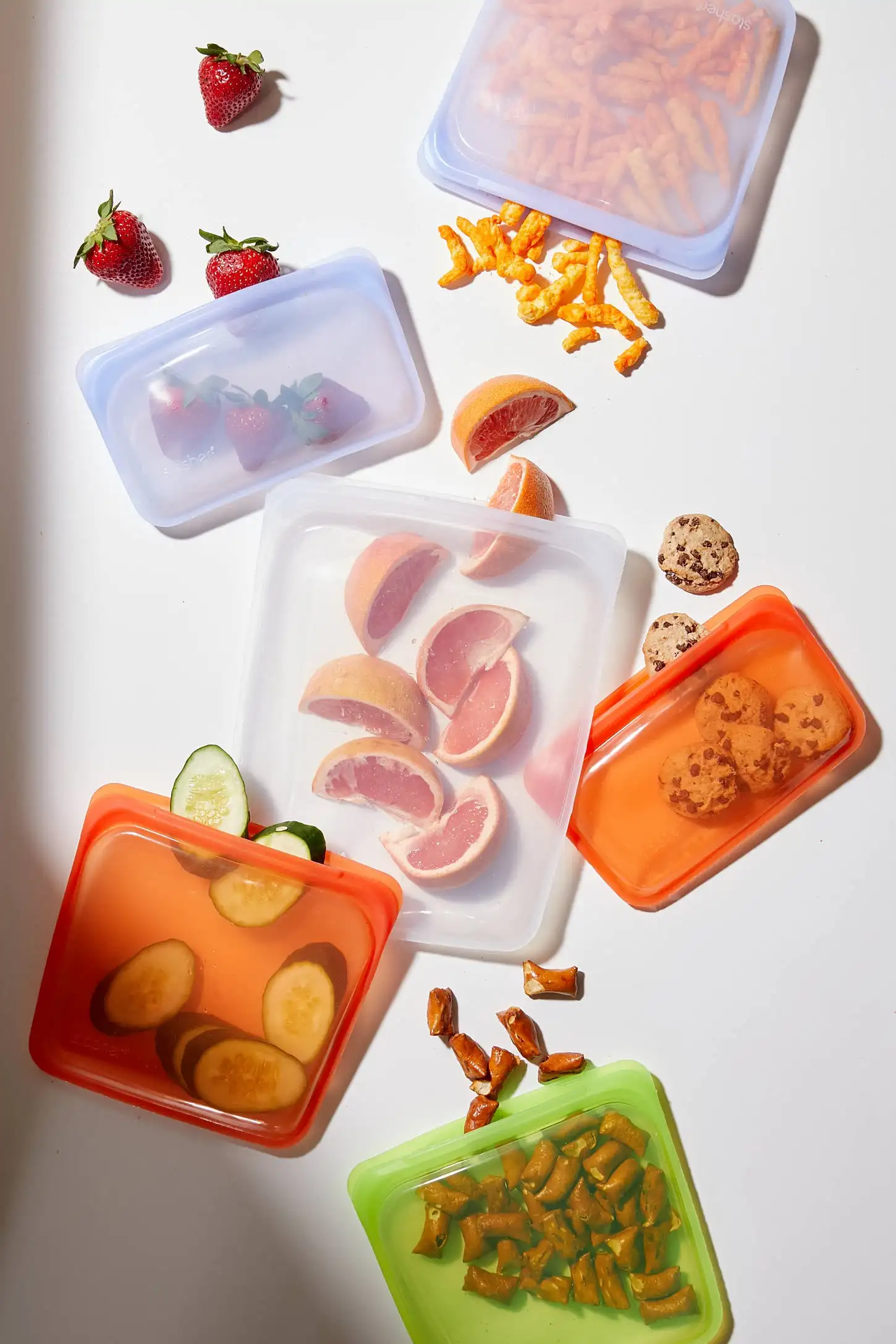 Экологически чистые многоразовые силиконовые пакеты для хранения пищевых продуктов LFGB без бисфенола А