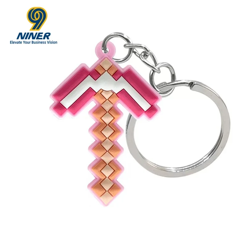 Factory Sale Jet Tag Custom Soft Pvc pink Style Keychain 3d Pvc Key Chains Rubber Key Chain for Business Gifts preview 6
