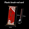 Plastic brush+red card